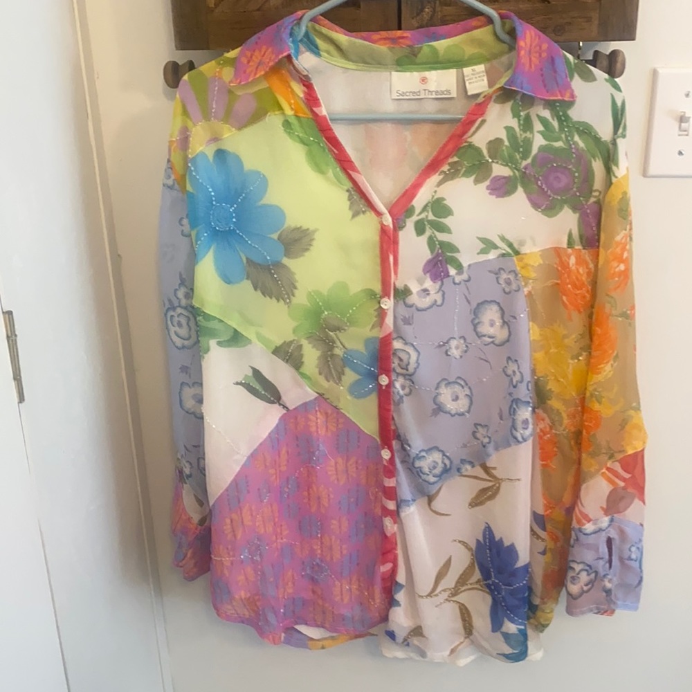 That’s button up Sacred threads floral